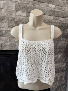 Aqua Women's White Knit Camisole